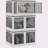 32 Gal Stackable Storage Bins With Lids, 3 Packs Collapsible Closet Organizers And Storage, Plastic Drawer Storage Container On Wheels With 5-Sided Access, Doors For Blankets-1181655702