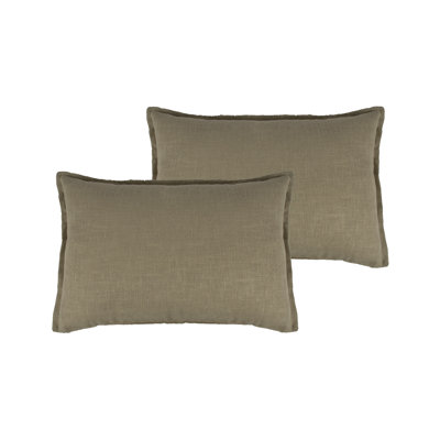 Lombard Linen Reversible Throw Pillow