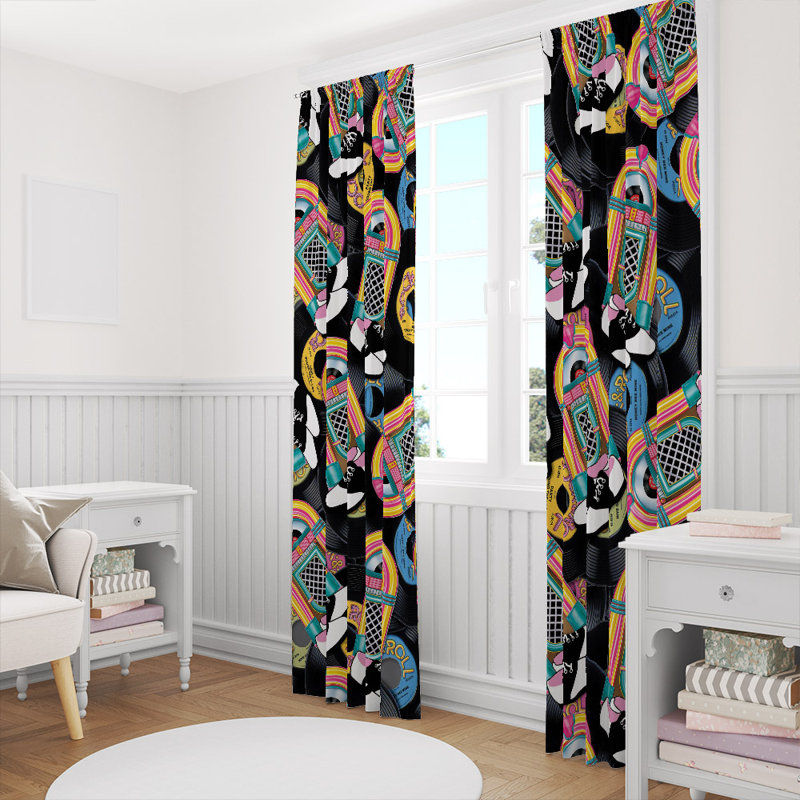 Panneaux de rideaux semi-transparents abstraits, L 40 po x L 61 po