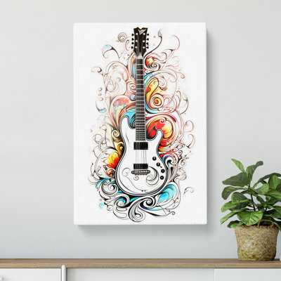 Guitar Line - Wrapped Canvas