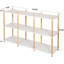 Bibliothèque à 3 niveaux avec rangement ouvert à 6 cubes, tablette en bois autoportante pour le salon, le bureau et l'organisation de la chambre à coucher