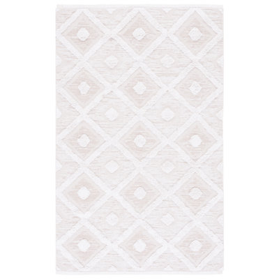 Tapis géométrique beige / ivoire Abisoye