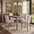 Fort 5-Piece Farmhouse Dining Table Set, Counter Height Dinette Set for 4