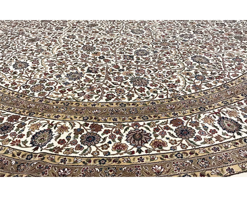 Tapis ivoire et ivoire noué à la main de haute qualité