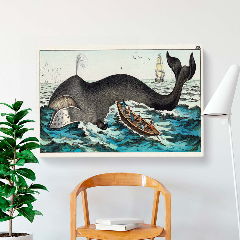 Hunting a Whale - Wrapped Canvas, 40cm H x 60cm W x 3cm D