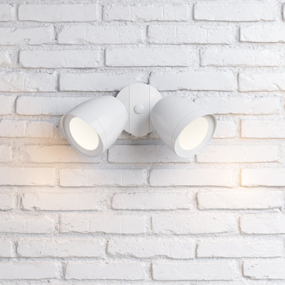 20 Watt 2 - Head LED Hardwired Outdoor Security Flood Light