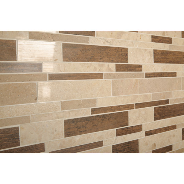 Itona Tile Mixed Finish Linear Random Mosaic Tile (Set of 10) (10.20 SQFT Per Carton)