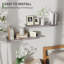 Ensemble de 2 tablettes flottantes rustiques en bois