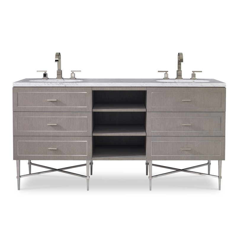Ensemble de meuble-lavabo de salle de bain double 68 po Woodbury