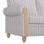 Canapé de style campagnard avec accents en bois et rembourrage en coton PP