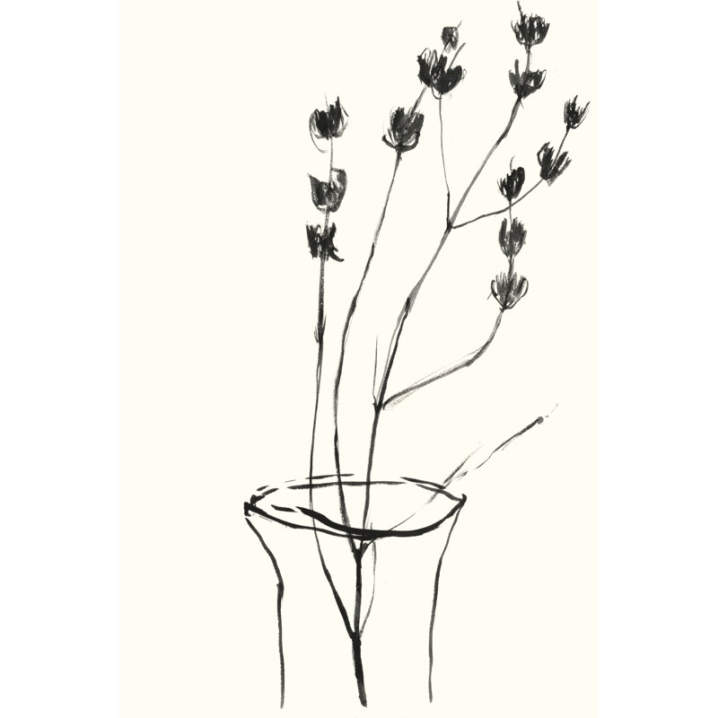 Croquis de la fleur naïve III, H 30 po x l 20 po