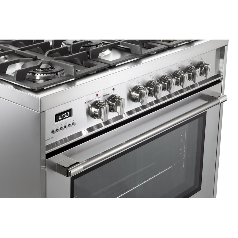 Verona Prima 36" 5 Burner Single Dual Fuel Range Stainless