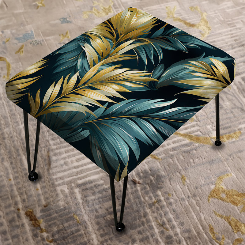 Palm Breeze Tropical Pattern - Tropical Rectangle Ottoman