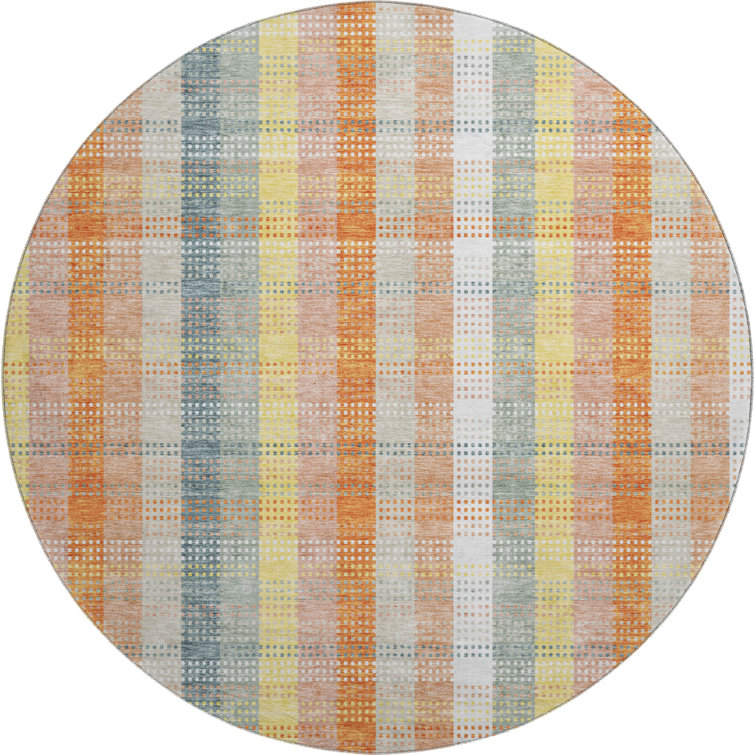 Premium Machine Washable Prisco Peach Rug
