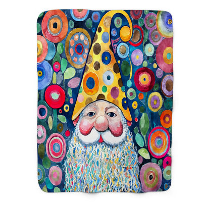 Groovy Garden Gnome Throw Blanket