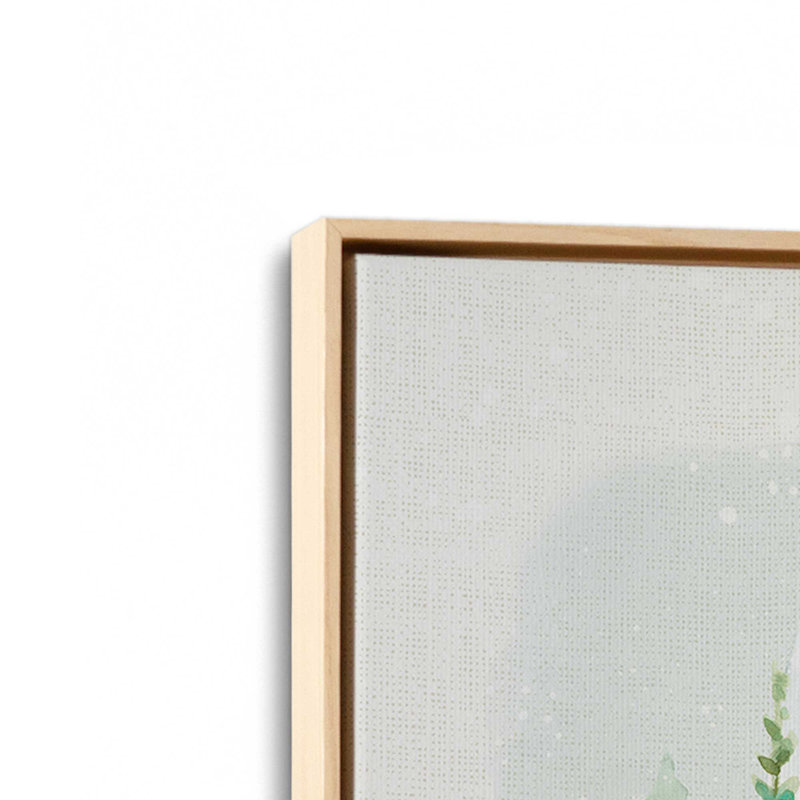 Woodland Charm I Print on Canvas, 32.75" H x 32.75" W x 1.75" D, American Maple Floater Framed