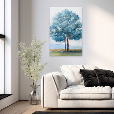 Couronne bleue sereine, tranquille, paysage abstrait, art naturel