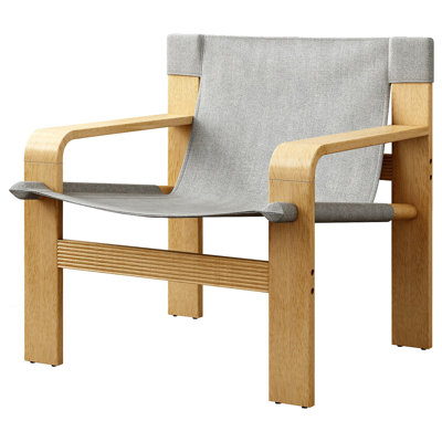 Fauteuil d'appoint de style Mid-Century détachable et lavable avec accoudoirs larges et structure en bois massif pour le salon, la chambre à coucher et le balcon