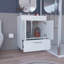 Meuble-lavabo simple Velloc, armoire à deux portes, un tiroir - blanc-1676334762