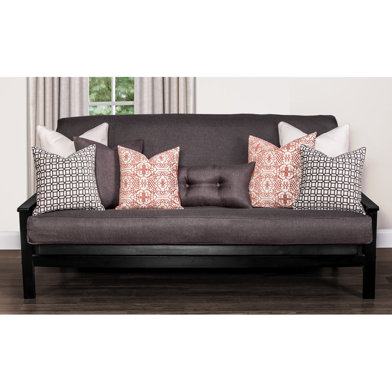 Housse pour futon à coussins carrés / rectangulaires Aresford, 6 po Double, Shitake