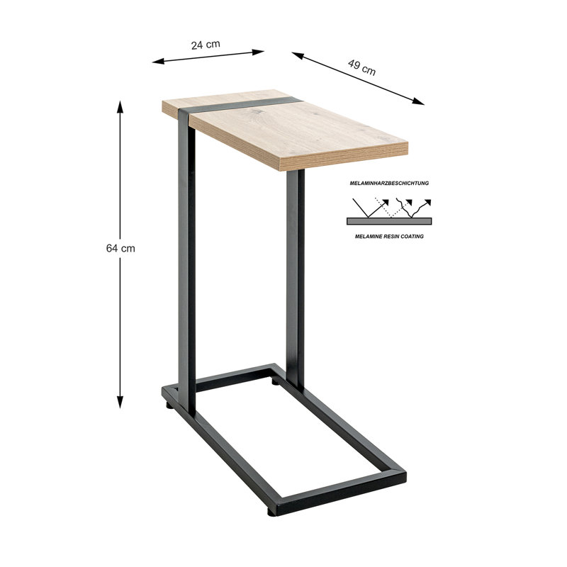 Immingham Side Table, Light oak finish