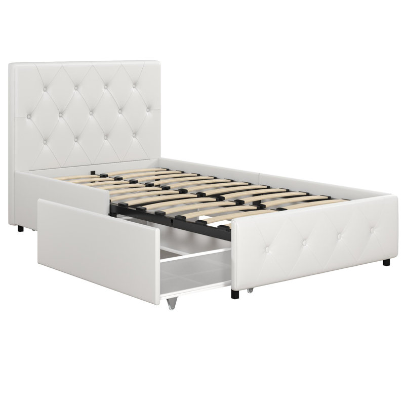 Upholstered Storage Bed, Single (3'), Black