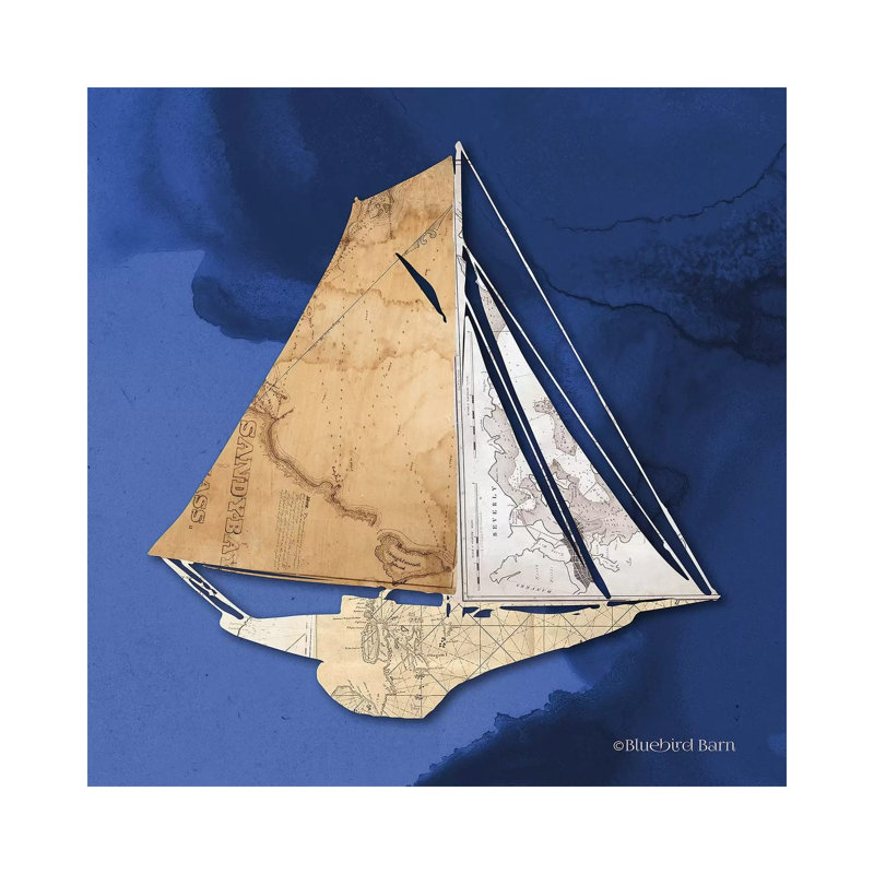 Sailboat IV by Bluebird Barn - Wrapped Canvas Print, 30.48 cm H x 30.48 cm W