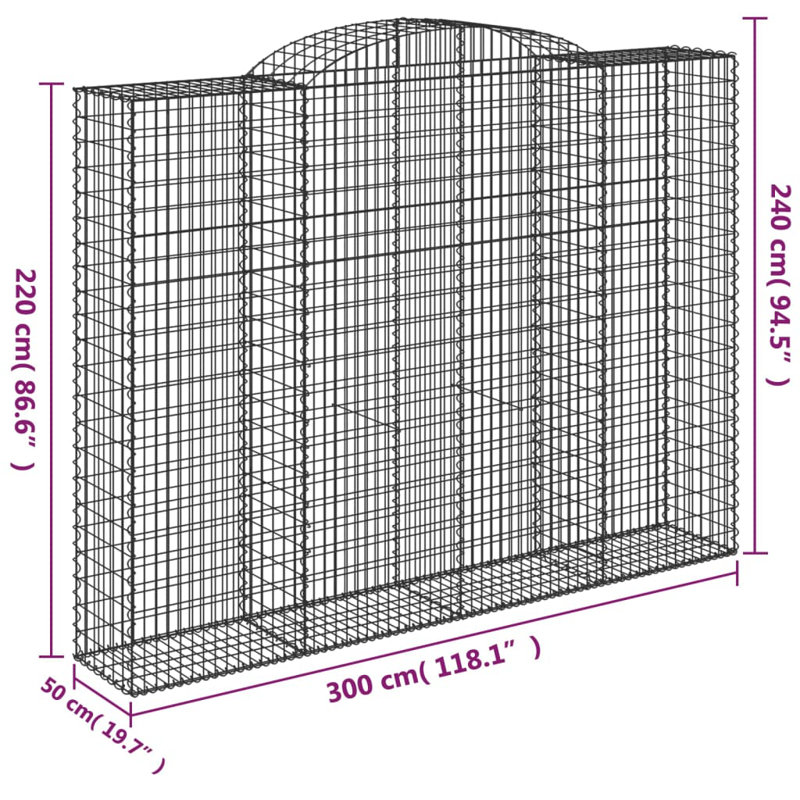 Border Fencing, 240cm H x 300cm W x 50cm D
