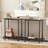 2-Tier Small Entryway Table, 29.5" Thin Sofa Table With Storage, Behind Couch Table, Display Table,Rustic Brown And Black-2136012669