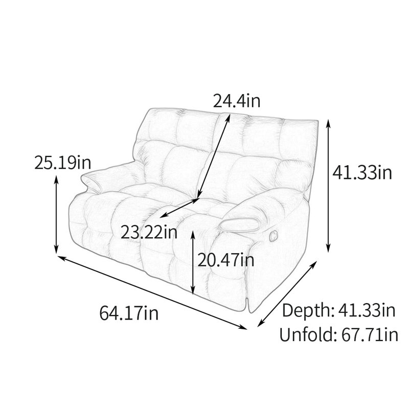 Fauteuil inclinable ergonomique spacieux à deux positions, Vert