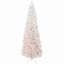 Grand sapin de Noël artificiel non éclairé avec branches réalistes et base en acier, rose et blanc-365231794