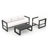 Avion 3 Piece Sofa Seating Group with Sunbrella Cushions