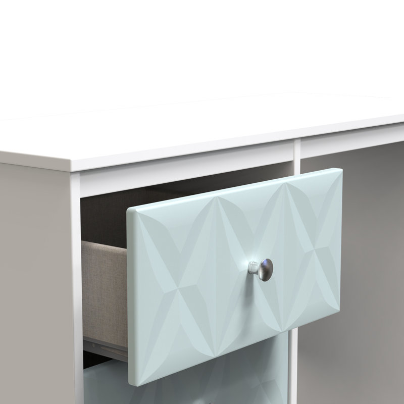 Taiylor 3 Drawer Desk/ dressing Table, Duck/White