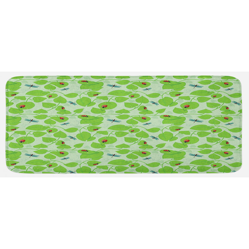 Tapis de cuisine à feuilles