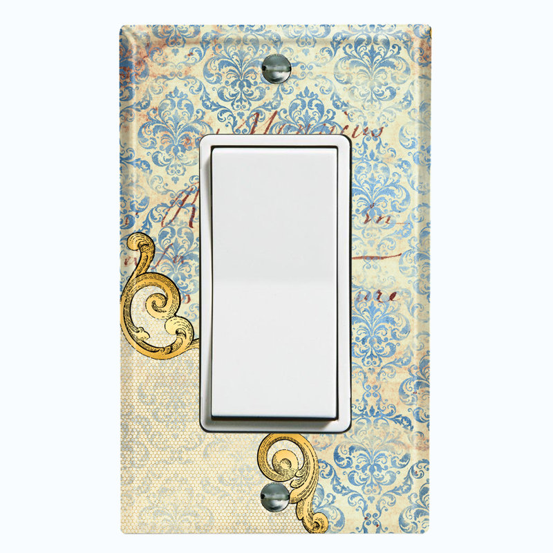 Patterned 1 - Gang Rocker Standard Wall Plate