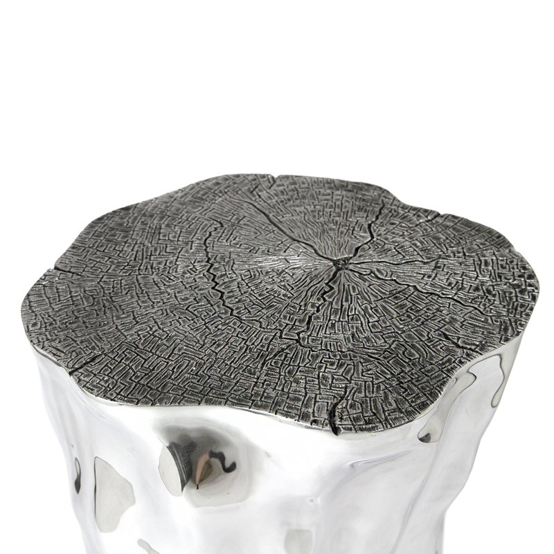 Cascade Edge Side Table, Silver