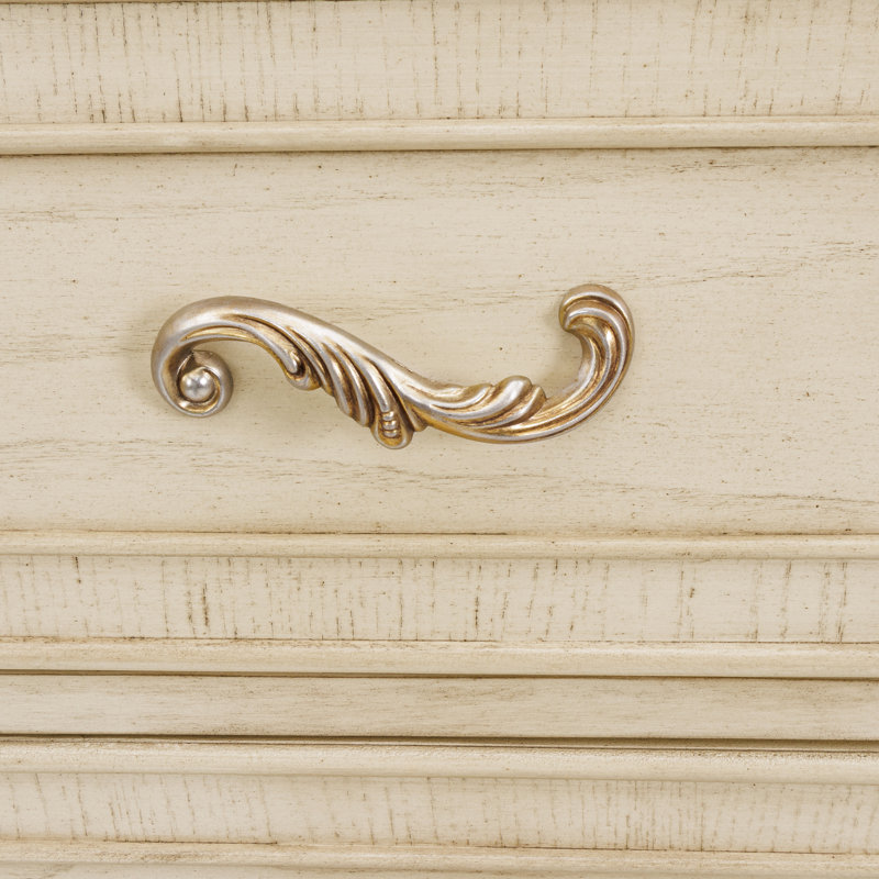 6 - Drawer Solid Wood Dresser, Champagne