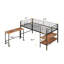 Lit mezzanine en métal avec bureau et tablettes-232324078