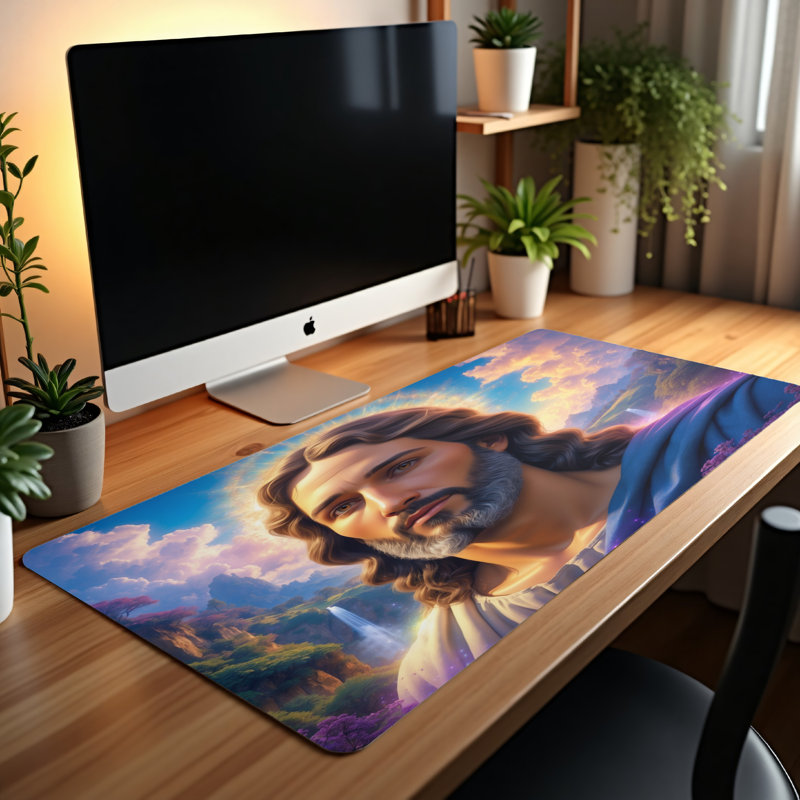 Polyester Desk Pad, 14.4x12.1