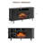Modern Fireplace Tv Stand For Tvs Up To 80'', Fluted Entertainment Center With Electric Fireplace, Media Console Cabinet For Living Room-405256780