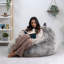 icon Cocoon Faux Fur Bean Bag Natural Bean Bag Chairs-73115865