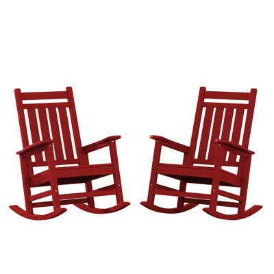 Ensemble de 2 chaises Adirondack à bascule Wolak