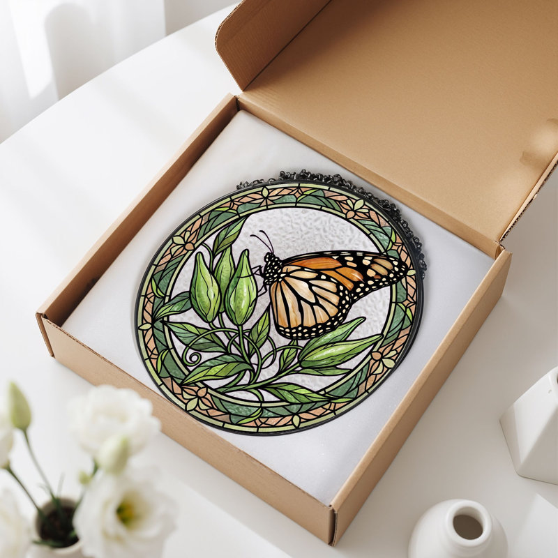 Panneau de vitrail de jardin Butterfly H 12 po, 12"H