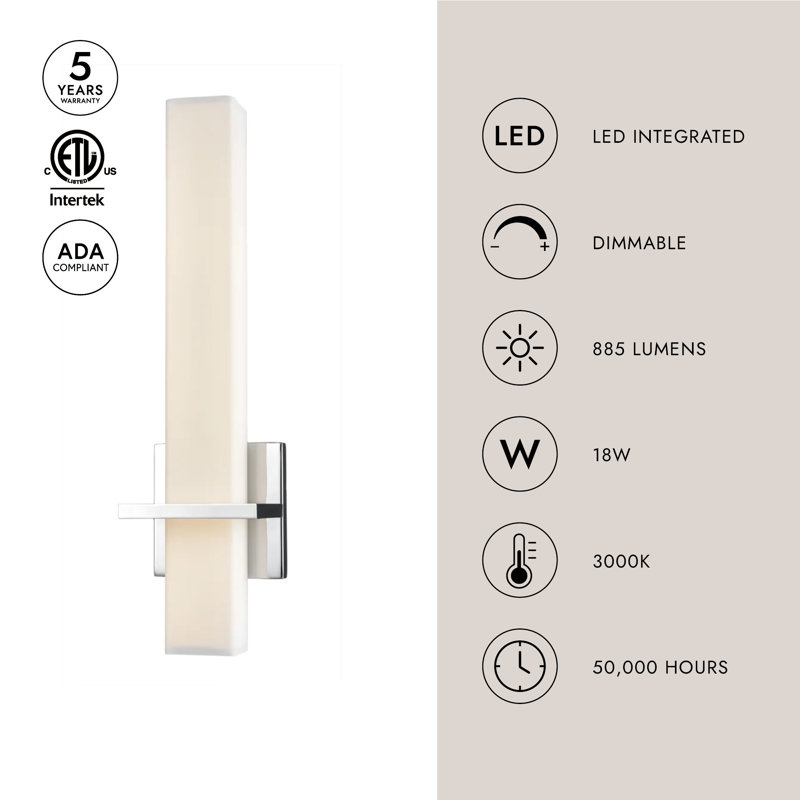 Nepal 1 - Light LED Wallchiere, Chrome