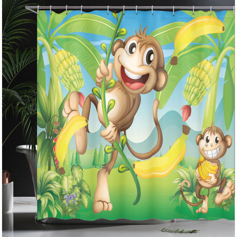 Shower Curtain with Hooks Included, 84"H x 69"W