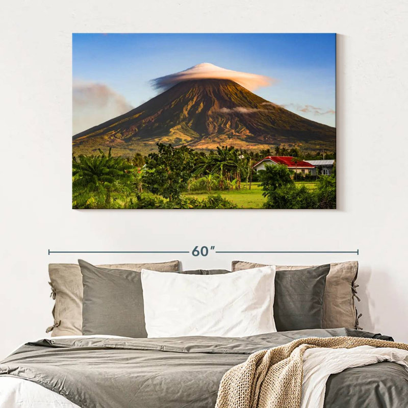 Alvord Famous Mayon Volcano, 34" H x 51" W