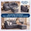 Canapé modulaire réversible avec repose-pieds 4 pièces Sarang-1957055356