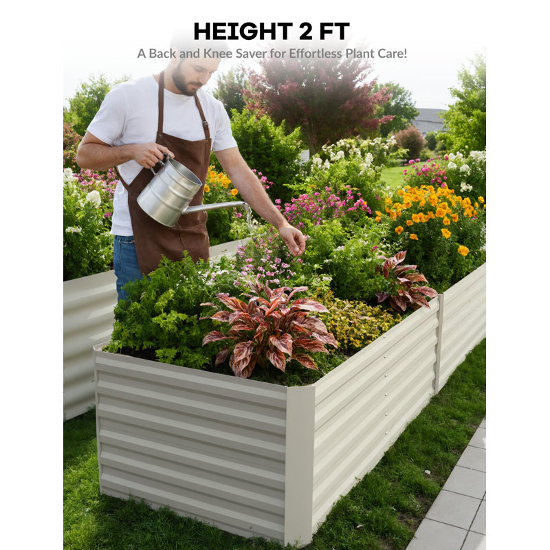 2 pièces 6x3x2pi jardin surélevé galvanisé