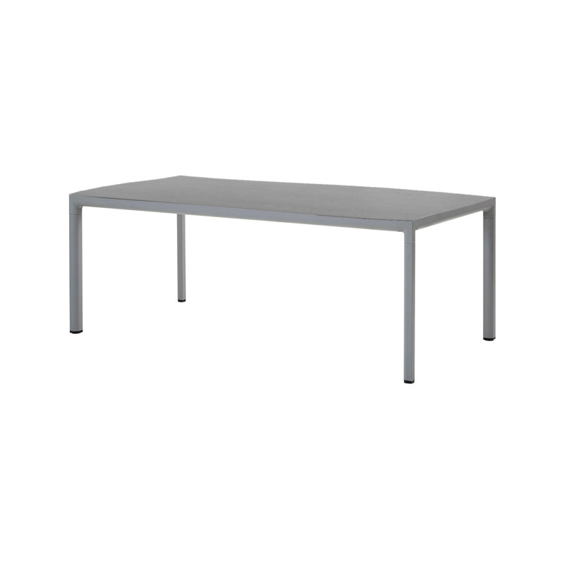 Drop Outdoor Dining Table, Nero Black, 39.4" W x 78.8" L x 29.2" H, Light Gray