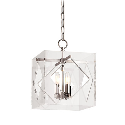 Luminaire suspendu carré à 4 lumières Travis